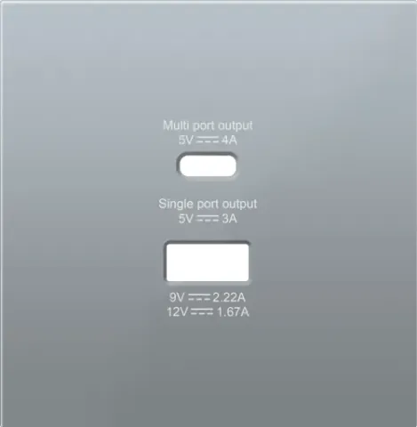 Накладка для розеток USB A+C, алюминий, серия R98