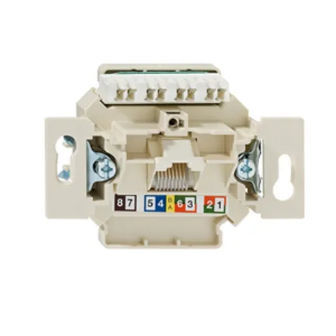 Basic 55 - Розетка 1хRJ-45 UTP CAT5E 8конт. (лицевая накладка заказывается отдельно)