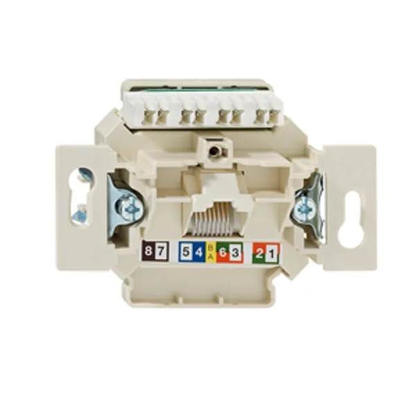 Basic 55 - Розетка 1хRJ-45 UTP CAT5E 8конт. (лицевая накладка заказывается отдельно)