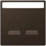 Лицевая панель Schneider Electric D-Life, центральная накладка для 2-х модульных разъемов, мокко, SD