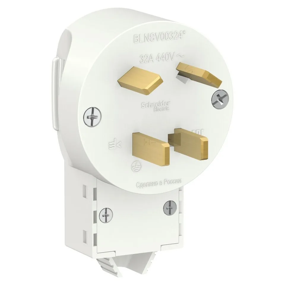 Розетка силовая Systeme Electric Blanca, скрытой установки вилка 3Р+N 32А, 400В, белый