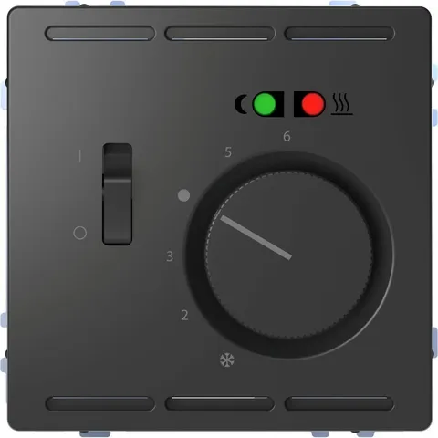 Термостат Schneider Electric D-Life, терморегулятор тепл. пола с центр. пл. с выкл. +4м 230В, антрацит, SD