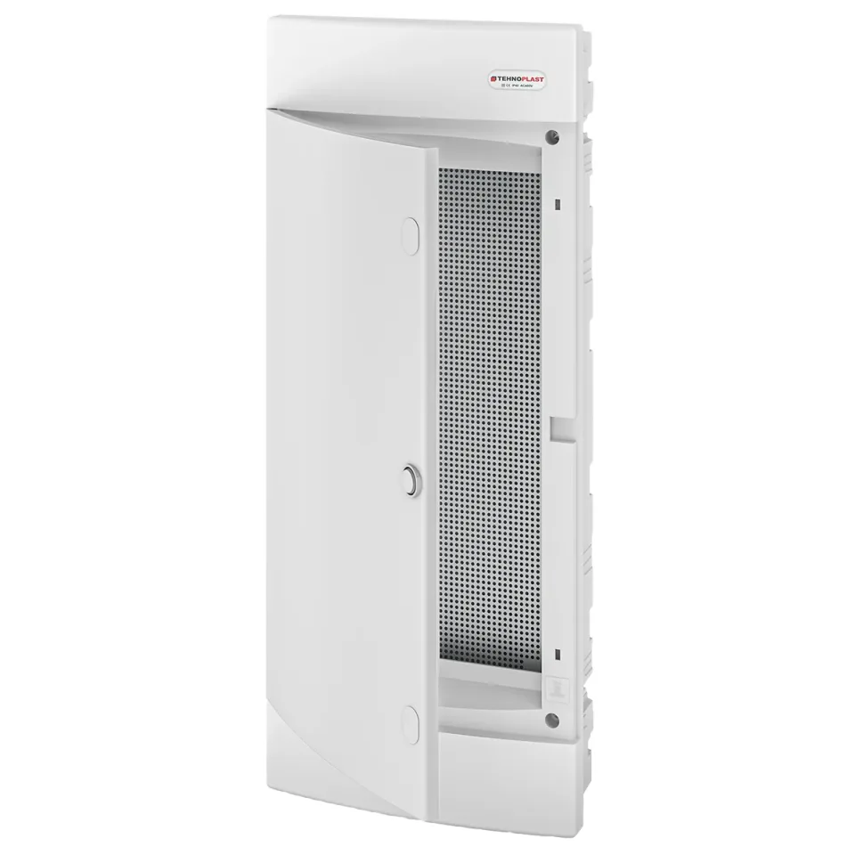 U48CW IT, Щит встраиваемый мультимедийный, 4 ряда, белая дверца, IP40
