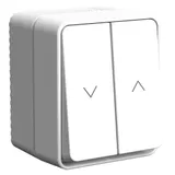 Выключатель для жалюзи Systeme Electric AtlasDesign, PROFI IP54 2-клавишный, 2хсх.4, белый