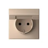 Клемма Systeme Electric ArtGallery, розетка с заземл. со шторками с крышк., 16А, IP20, механизм, быстрозажимные, песочный