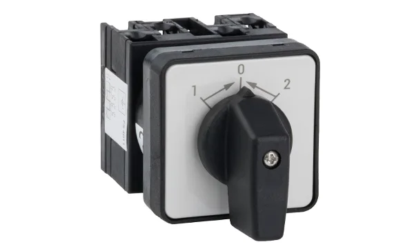 Переключатель UKT0-2-8215/E, 2P, 20A, тип 1→0←2, 2NO на 1_2, на дверь, фронт IP65