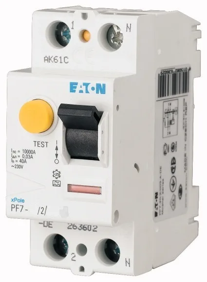 УЗО PF7-25/2/003, 2P, 25A, 10kA, 30mA, тип АC, 2M