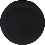 Накладка для розетки Schuko с заземлением, с крышкой, 16A 250 В~, матовый карбон, серия D16