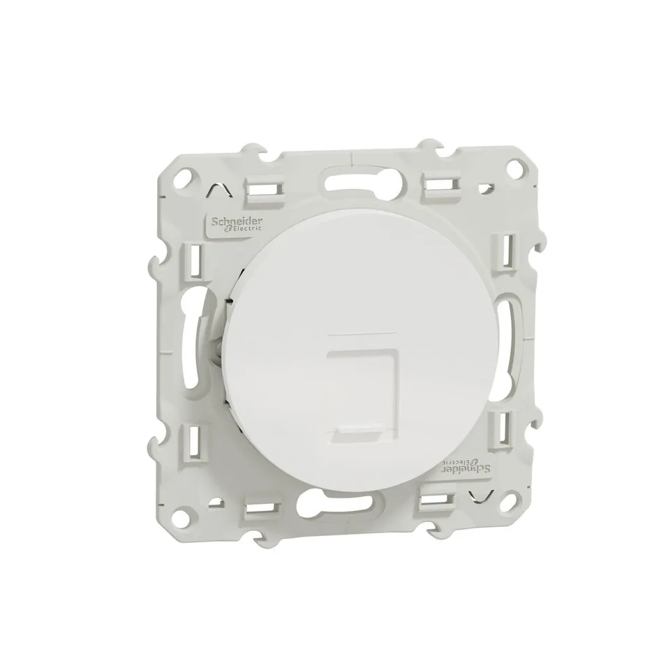 Розетка компьютерная RJ45 Schneider Electric Odace S520471, белый