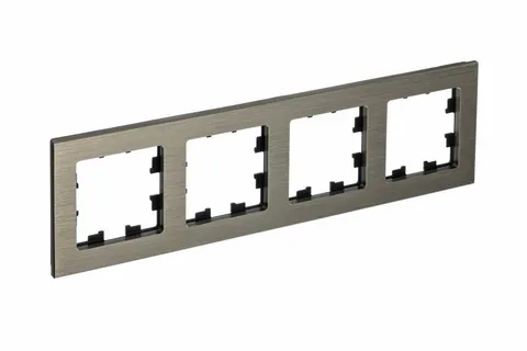 Рамка Systeme Electric AtlasDesign, 4-постовая, металл латунь