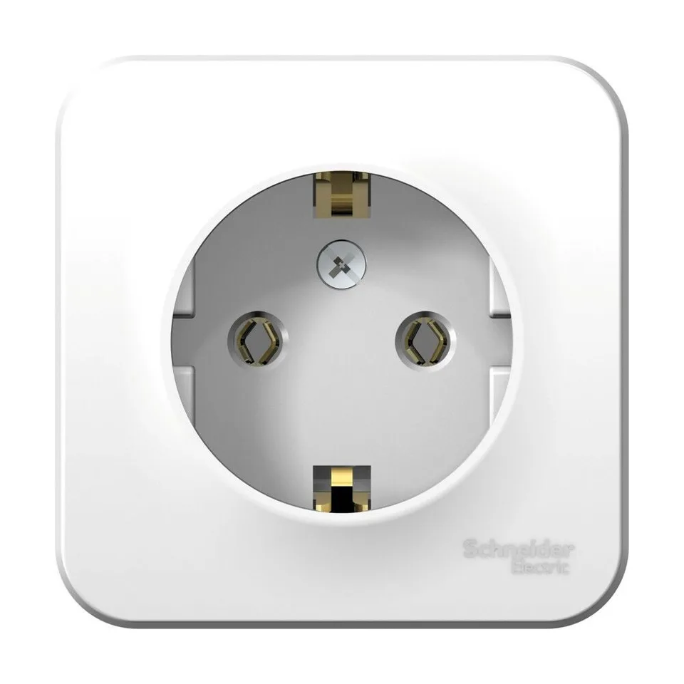 Розетка Systeme Electric Blanca, открытой установки с заземлением без шторок изол. пл., 16А, 250В, белый
