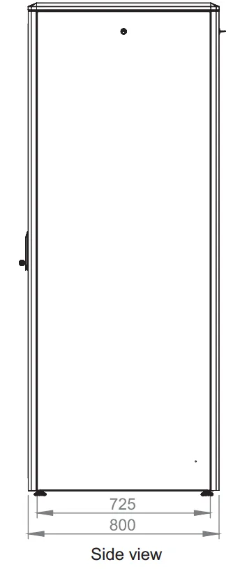 Щит телекоммуникационный 19", 42U, ВxШxГ 2053x600x800мм, DYNAmic 1000кг, напольный, перед. дверь стекло, задняя глухая металлич., черный