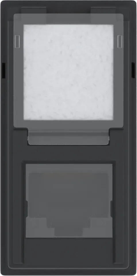 Розетка компьютерная RJ45 cat5e UTP 1 модуль, черный