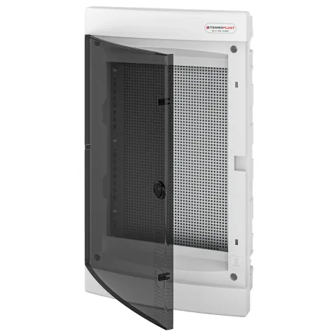 U36C IT, Щит встраиваемый мультимедийный, 3 ряда, прозрач. дверца, IP40