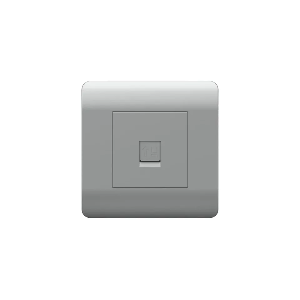 (NEW3-E) Розетка компьютерная 1хRJ45, серебряный