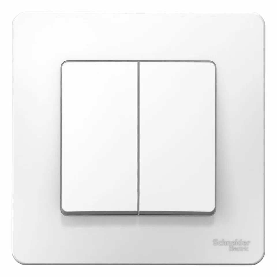 Выключатель Systeme Electric Blanca, скрытой установки 2-клавишный (cх.5), 10А, 250B, белый