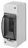 Корпус для пломбировки MINI S-2, 2M, без клемм, дымчатая дверца, 141x53x66mm, IP30