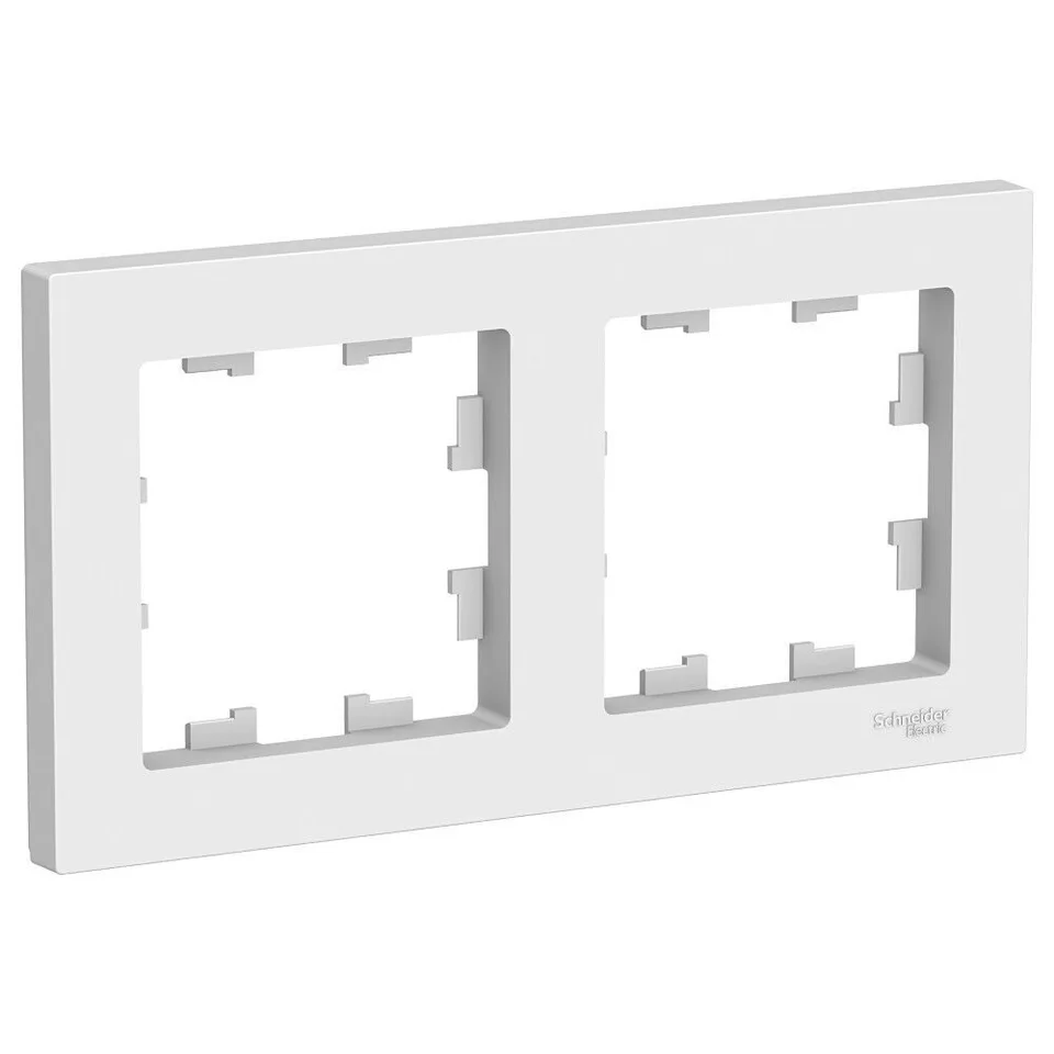 Рамка Systeme Electric AtlasDesign, 2-постовая, универсальная, белый