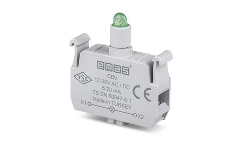 Блок индикатора, зеленый, LED, 12_30VAC/DC, монтаж на адаптер, для CP/CM серий