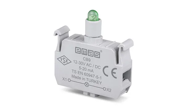 Блок индикатора, зеленый, LED, 12_30VAC/DC, монтаж на адаптер, для CP/CM серий
