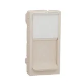 Розетка компьютерная Schneider Electric Unica, MODULAR лиц. панель RJ45, одиночная, без коннектора, 1 модуль, бежевый