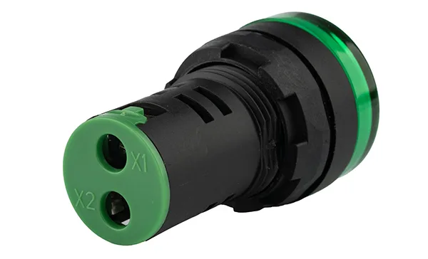 Индикатор светодиодный моноблочный AD116-22DS, зеленый, LED 12VAC/DC, IP65, 22mm
