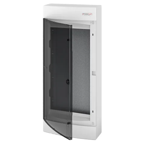 N48C IT, Щит навесной мультимедийный, 4 ряда, прозрач. дверца, IP40