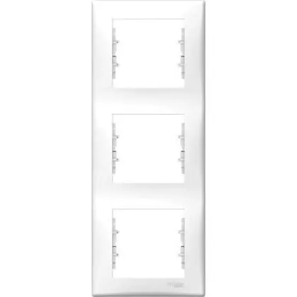 Рамка Schneider Electric Sedna, х3 вертикальная, белый