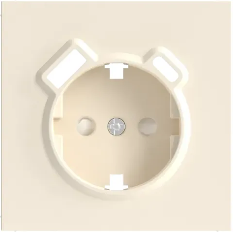 Накладка для розетки Schuko с зарядным устройством USB A+C, со шторками 16A 250 В~, глянцевый кремовый, серия S08