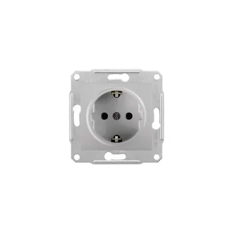 Розетка Schneider Electric Sedna, с/з б/ш алюминий