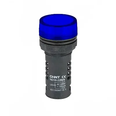 Индикатор ND16-22DS/4C синий, компактный, встр. конденсатор, IP65 АС110В (R)