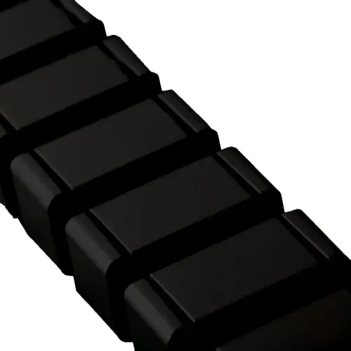 Кабель-канал вертикальный гибкий SquareDesign, пластик, черный, длина 0.792м