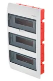 Щит встраиваемый 3x12M, N/PE 4x 2x16+7x10mm2, 3x дымчатых пласт. двери, белый RAL9003, 550x303x104mm, IP40