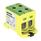 Клемма Morek OTL95-2 желто-зеленая, 2xAl/Cu 6_95mm², 245(CU)/220(AL)A на клемму, 1000V, винтовые зажимы