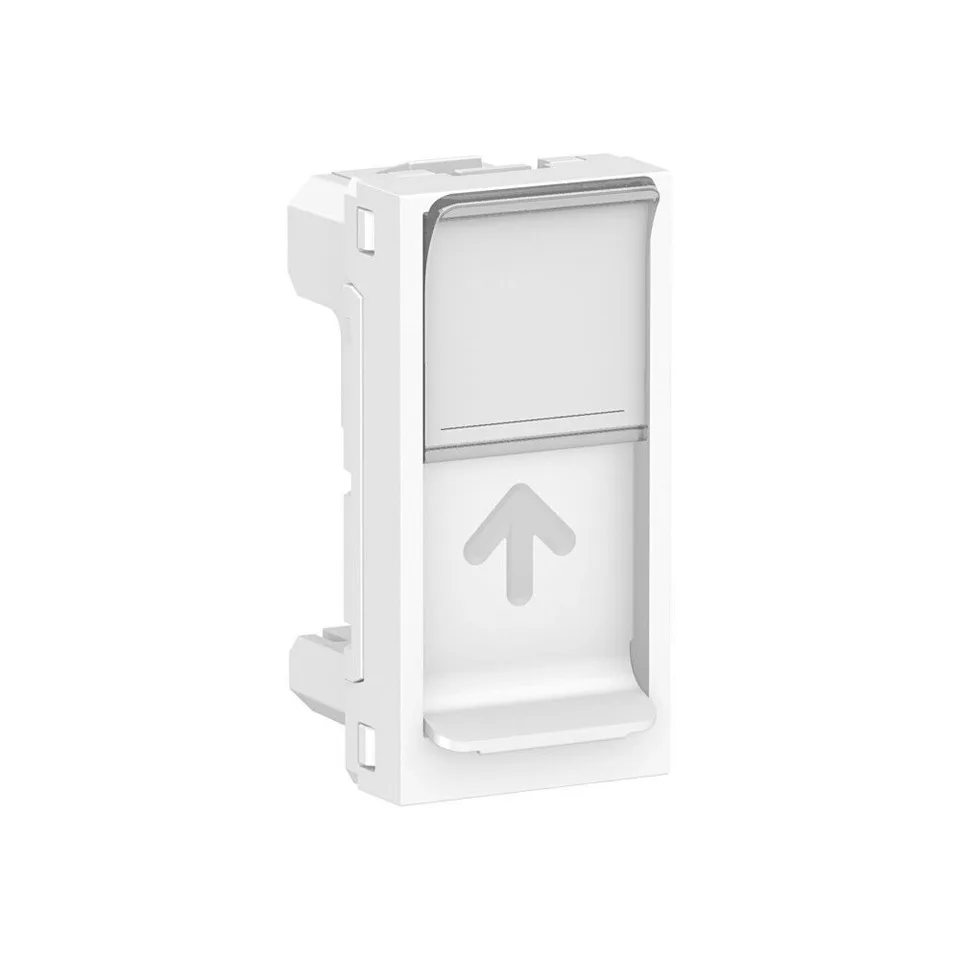Розетка компьютерная Schneider Electric Unica, MODULAR лиц. панель RJ45, одиночная, без коннектора, 1 модуль, белый