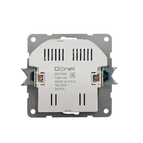 Механизм розетки Schuko 16А 250 В~ с зарядным устройством USB A+C, 5V/4A, мощность 20W, серия DA