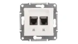 Розетка компьютерная Schneider Electric Sedna, комп. роз. двойная кат.5е неэкр UTP, белый