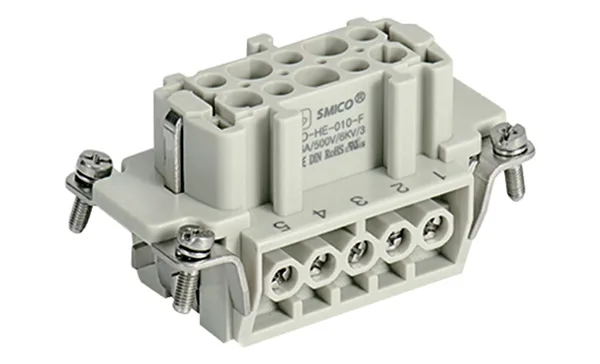 Вставка контактная, размер H10B, тип гнездо, 10P+PE, 16A, 500V, винтовой зажим