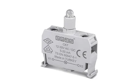 Блок индикатора, синий, LED, 12_30VAC/DC, монтаж в коробку, для CP/CM серий