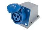 Разъем пром. силовой CEE настенный угловой, гнездо, 16A, 2P+E 6h, 200_250VAC 50/60Hz, IP44, серия Hexie