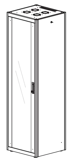 Щит телекоммуникационный 19", 42U, ВxШxГ 2010x600x600мм, DYNAmic Basic, напольный, перед. дверь стекло, задняя глухая металлич., черный