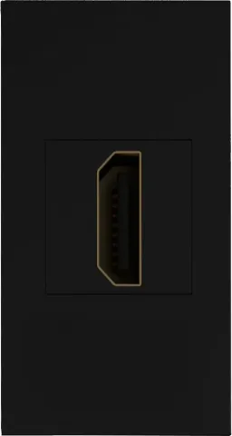 Розетка HDMI, 1мод., черн. (22.5х45мм)
