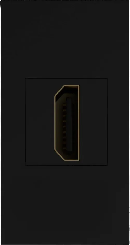 Розетка HDMI, 1мод., черн. (22.5х45мм)