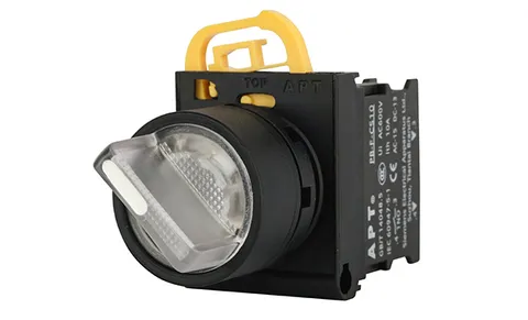 Переключатель PB3E, белый, 0-I, фиксация, 1NO, 6A 230VAC/24VDC, с подсветкой без LED, 22mm, IP65