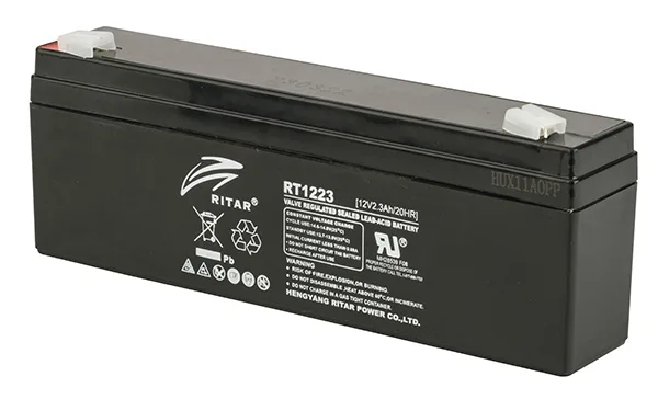Батарея аккумуляторная Ritar RT1223, F1, 12V/2.3Ah, 62(68)x177x35 HxLxW, 0.85kg, 6-8 лет