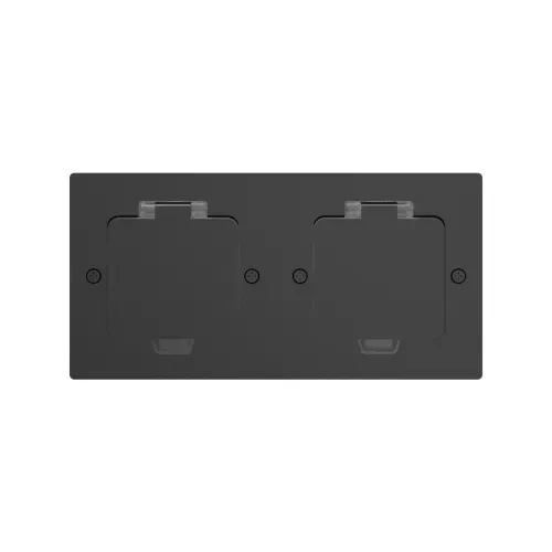 Лючок Surface 4 мод. (2 мод. 45х45 мм.), антрацит, IP44