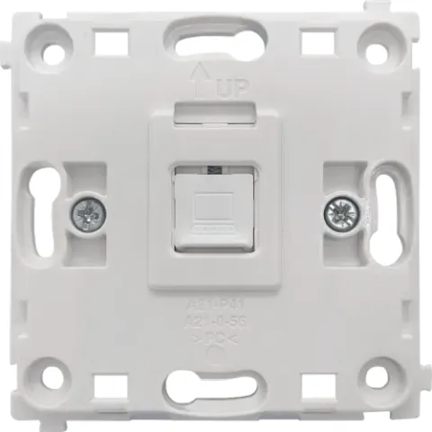 Механизм розетки RJ45 White одиночная с центральным расположением, cat.6/ClassE-8, серия DA