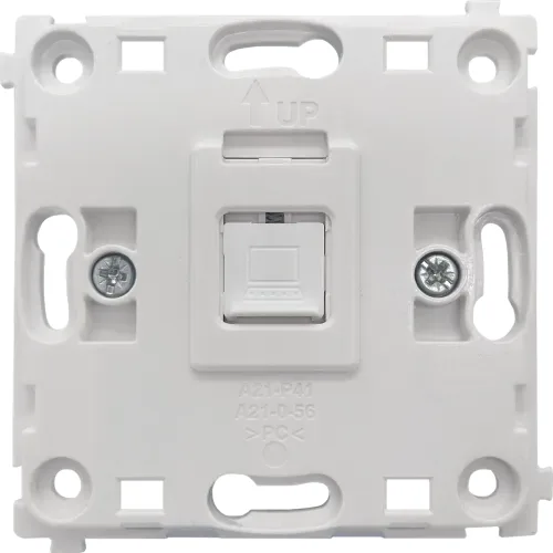 Механизм розетки RJ45 White одиночная с центральным расположением, cat.6/ClassE-8, серия DA