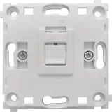 Механизм розетки RJ45 White одиночная с центральным расположением, cat.6/ClassE-8, серия DA