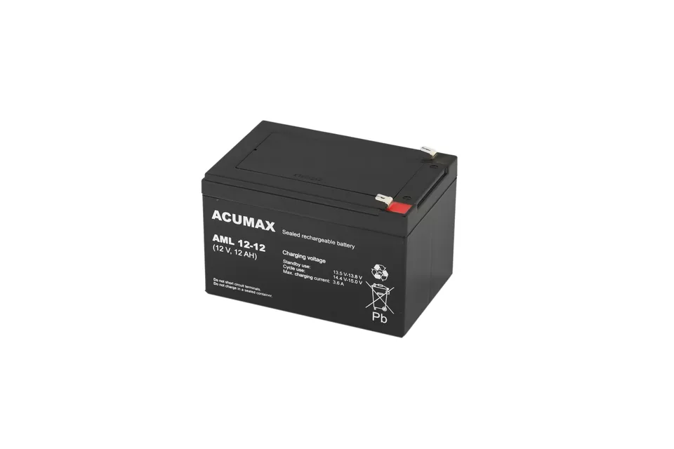 Батарея аккумуляторная Acumax AML12-12, 12V/12Ah, 95(101)x151x98 HxLxW, 3.8kg, 10-12лет